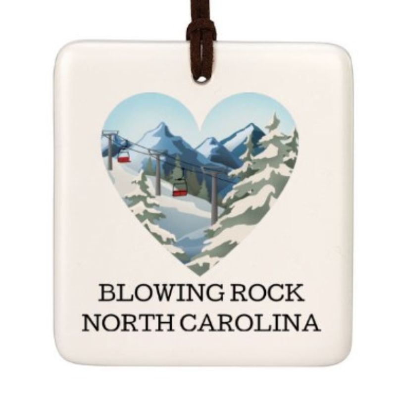 Ski Mountain Magnetic Ornament